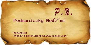Podmaniczky Noémi névjegykártya